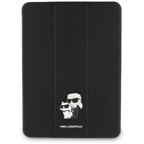 Karl Lagerfeld Book Cover Saffiano Magnetic Karl & Choupette - Etui iPad Pro 11" M4 (2024) (czarny)