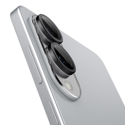 Spigen Optik Pro GLAS.TR EZ Fit Camera Protector 2-Pack - Szkło ochronne na obiektyw do Samsung Galaxy S25 Edge (2 szt)(Czarny)
