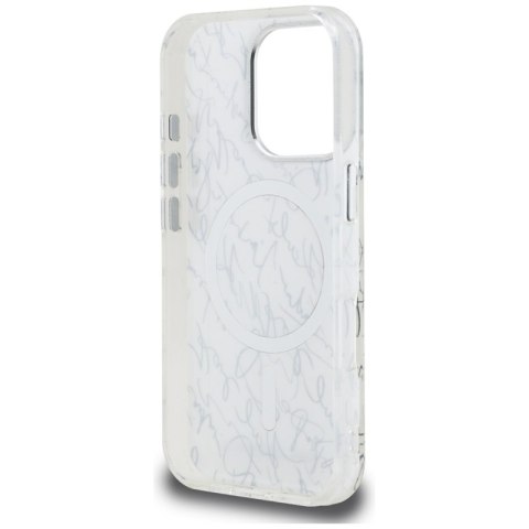 Karl Lagerfeld IML Karl Script Pattern MagSafe - Etui iPhone 16 Pro Max (biały)