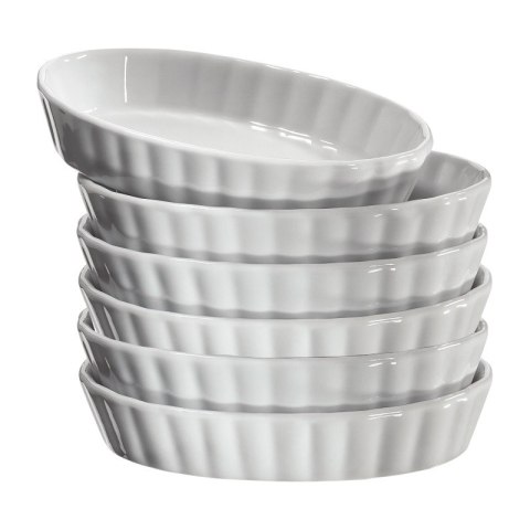 Küchenprofi Burgund - Naczynie porcelanowe do creme brulee 14×8,5×2,5 cm 6 szt.