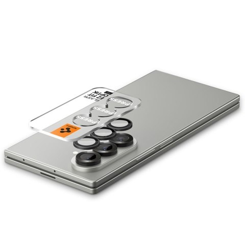 Spigen Optik Pro HD GLAS.TR EZ Fit Camera Protector 2-Pack - Szkło ochronne na obiektyw do Samsung Galaxy Z Fold 7 (2 szt)(Czarn