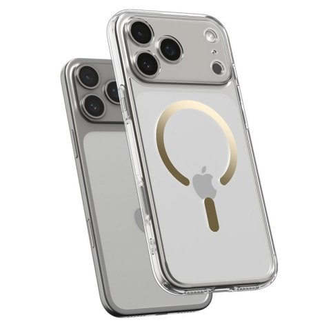 Spigen Ultra Hybrid Mag MagSafe - Etui do iPhone 17 Pro Max (Clear/Gold)