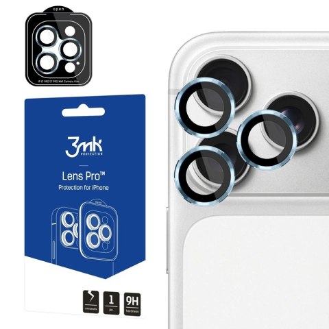 3mk Lens Protection Pro - Szkło na obiektyw aparatu iPhone 17 Pro / iPhone 17 Pro Max (Ocean Blue)