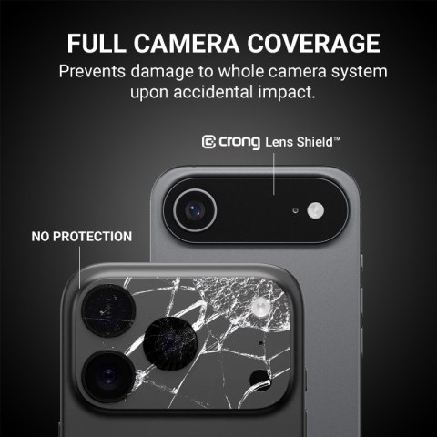 Crong Lens Shield - Szkło na aparat i obiektyw iPhone 17 Pro Max