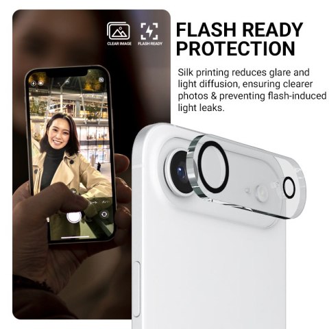 Crong Lens Shield - Szkło na aparat i obiektyw iPhone 17