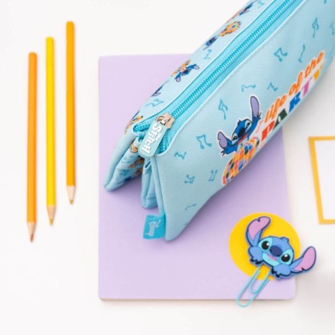 Disney Stitch - Piórnik 3-komorowy z kolekcji Waves