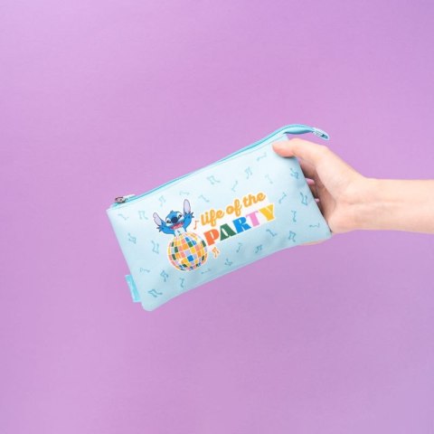 Disney Stitch - Piórnik 3-komorowy z kolekcji Waves