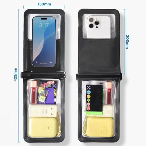 Spigen A603 Universal Waterproof Case - Etui wodoodporne do smartfonów do 6.9" (Black)