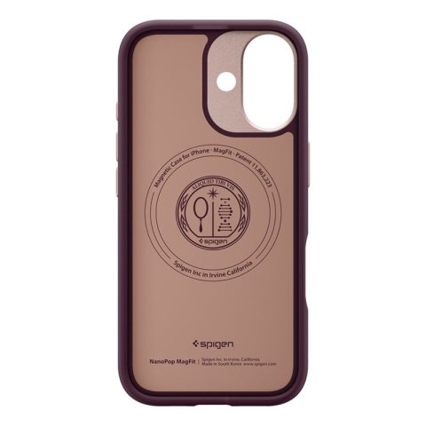 Spigen Nano Pop Mag MagSafe - Etui do iPhone 17 (Burgundy Bean)