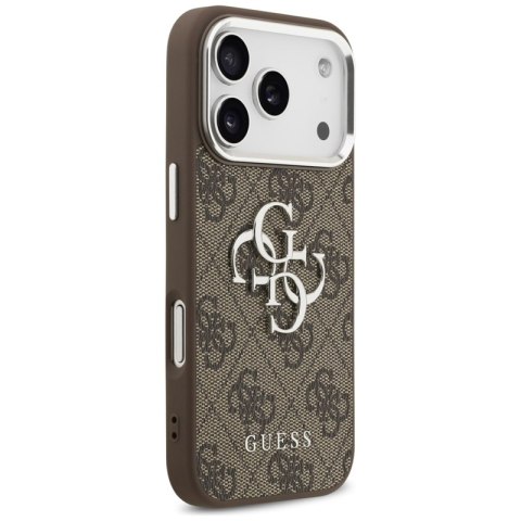 Guess 4G Big 4G Classic Logo - Etui iPhone 17 Pro (brązowy / srebrny)