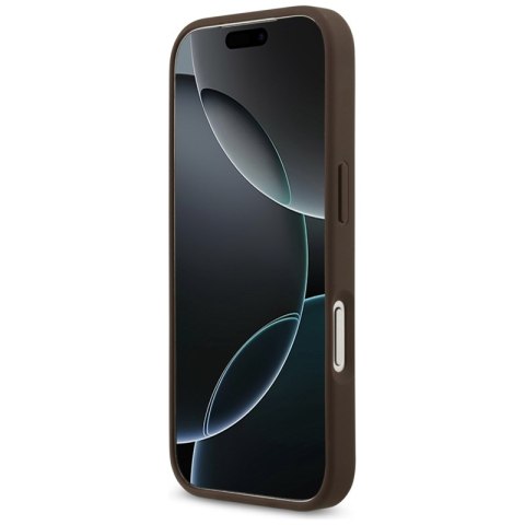 Guess 4G Circle Classic Logo MagSafe - Etui iPhone 17 Pro (brązowy)