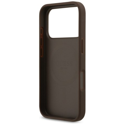 Guess 4G Circle Classic Logo MagSafe - Etui iPhone 17 Pro (brązowy)