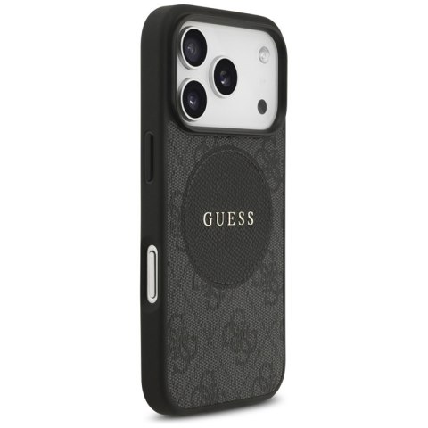 Guess 4G Circle Classic Logo MagSafe - Etui iPhone 17 Pro (czarny)
