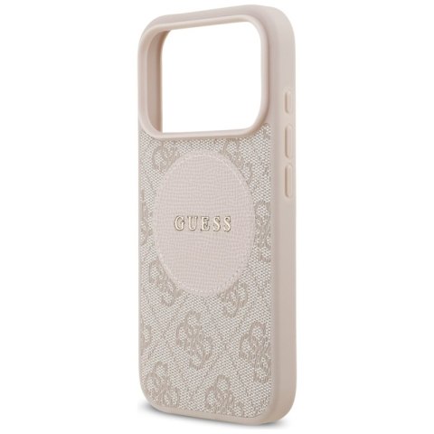 Guess 4G Circle Classic Logo MagSafe - Etui iPhone 17 Pro (różowy)