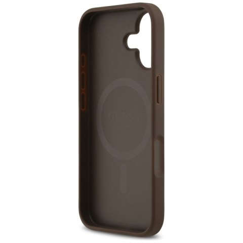 Guess 4G Circle Classic Logo MagSafe - Etui iPhone 17 (brązowy)