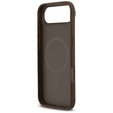 Guess 4G Circle Classic Logo MagSafe - Etui iPhone Air (brązowy)