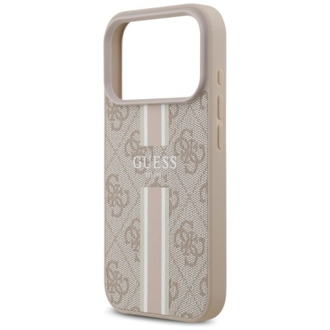Guess 4G Printed Stripes MagSafe - Etui iPhone 17 Pro (różowy)