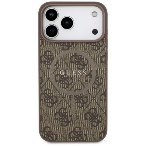 Guess 4G Ring Classic Logo MagSafe - Etui iPhone 17 Pro Max (brązowy)