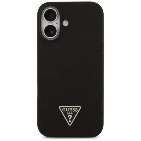 Guess Silicone Triangle Logo MagSafe - Etui iPhone 17 (czarny)