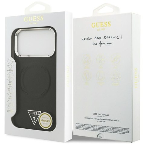 Guess Triangle Logo MagSafe - Etui iPhone 17 Pro (czarny)