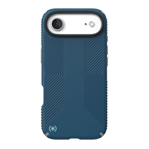 Speck Presidio2 Grip MagSafe - Etui iPhone Air (Deep Sea / Silver Metallic / Spell Blue)
