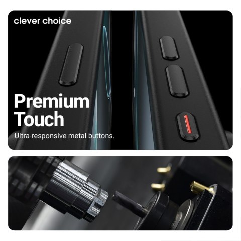 Crong Hybrid Frost MAG Cover - Etui MagSafe iPhone Air (czarny)