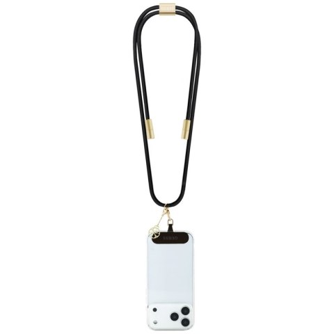 Guess Crossbody Strap 4G Charm - Uniwersalny pasek do telefonu / kabel USB-C do USB-C 1.5m (czarny)