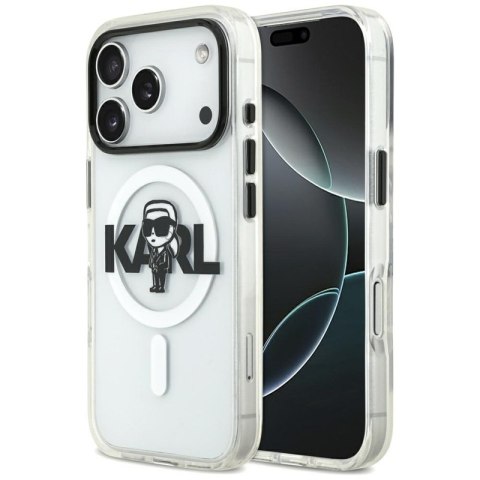 Karl Lagerfeld IML Karl Sketch Logo MagSafe - Etui iPhone 17 Pro (przezroczysty)