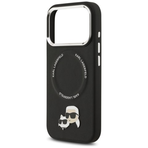 Karl Lagerfeld Karl & Choupette Pins MagSafe - Etui iPhone 17 Pro (czarny)