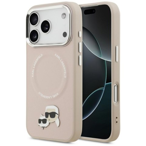 Karl Lagerfeld Karl & Choupette Pins MagSafe - Etui iPhone 17 Pro (różowy)