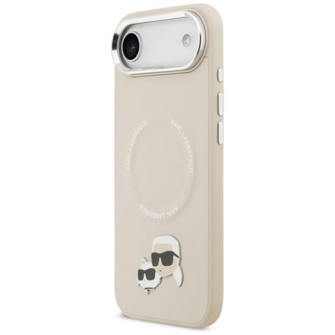 Karl Lagerfeld Karl & Choupette Pins MagSafe - Etui iPhone Air (beżowy)