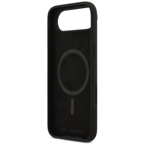 Karl Lagerfeld Silicone Karl & Choupette Ring MagSafe - Etui iPhone Air (czarny)