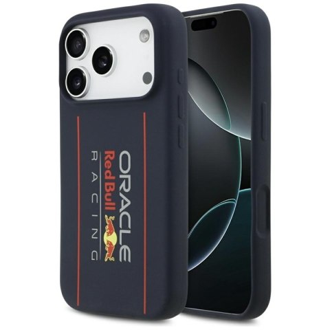 Red Bull Silicone Oversize Vertical Logo MagSafe - Etui iPhone 17 Pro (granatowy)