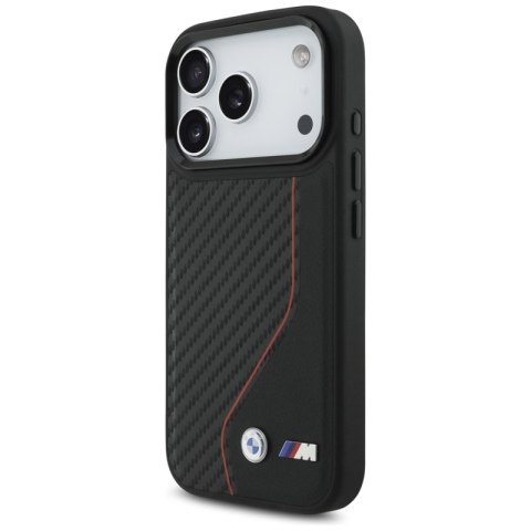 BMW M Carbon Line & Logo MagSafe - Etui iPhone 17 Pro (czerwony)