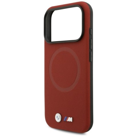 BMW M FW Metal Logo MagSafe - Etui iPhone 17 Pro (czerwony)