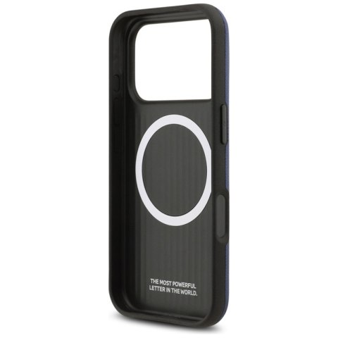 BMW M FW Metal Logo MagSafe - Etui iPhone 17 Pro (granatowy)