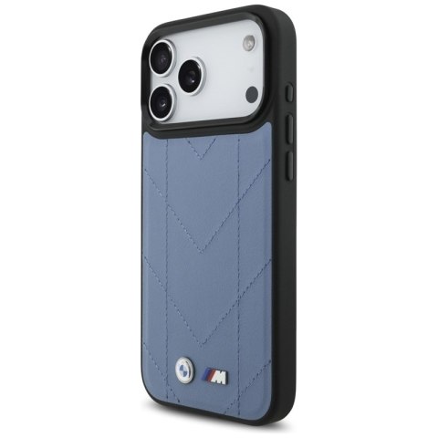 BMW M Quilted Logo MagSafe - Etui iPhone 17 Pro Max (niebieski)