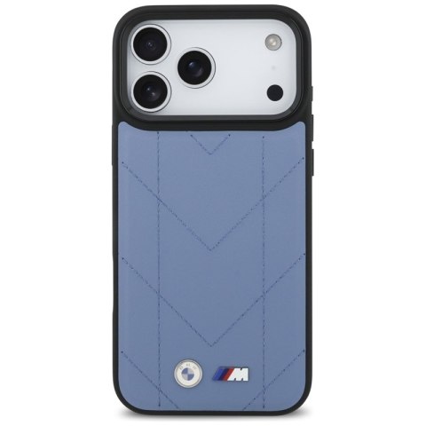BMW M Quilted Logo MagSafe - Etui iPhone 17 Pro Max (niebieski)