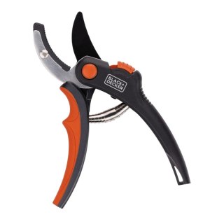 Black&Decker - Sekator kowadełkowy / nożyce ogrodowe do kwiatów i żywopłotu ostrze ze stali hartowanej
