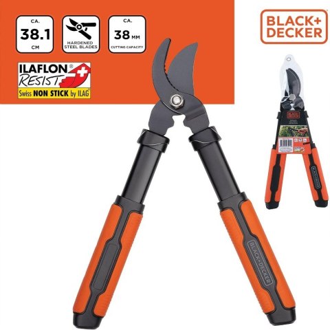 Black&Decker - Sekator / nożyce do żywopłotu / gałęzi 38,1x17,8x3 cm