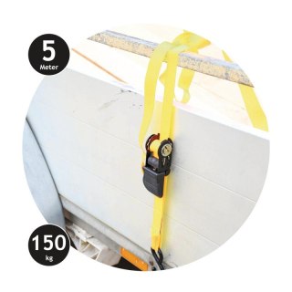 Dunlop - Pas mocujący z napinaczem z blokadą zapadkową 5 m / 150 kg 2 szt.