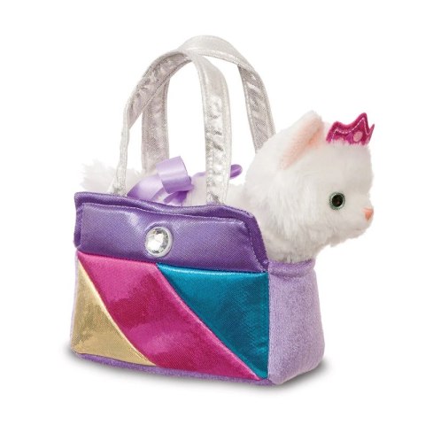 Fancy Pals - Pluszowa maskotka Kotka Księżniczka z różową koroną w tęczowej torbie 20 cm Eco-Friendly