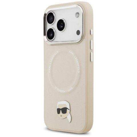 Karl Lagerfeld Karl Pin MagSafe - Etui iPhone 17 Pro Max (beżowy)