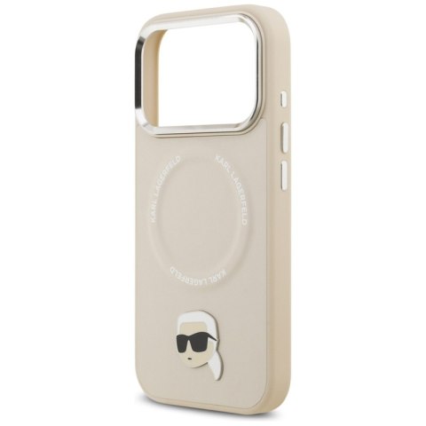Karl Lagerfeld Karl Pin MagSafe - Etui iPhone 17 Pro Max (beżowy)