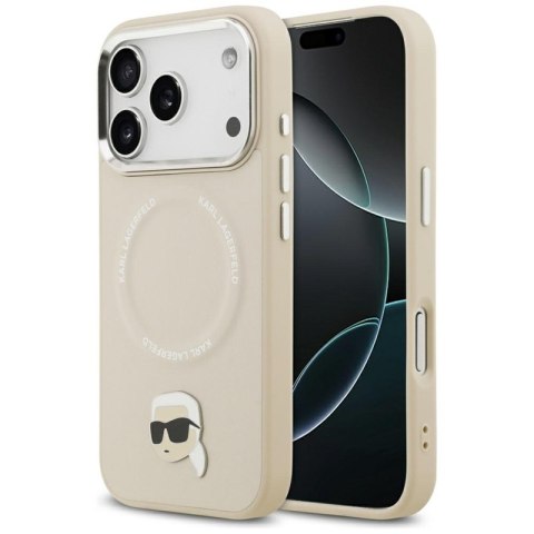 Karl Lagerfeld Karl Pin MagSafe - Etui iPhone 17 Pro (beżowy)