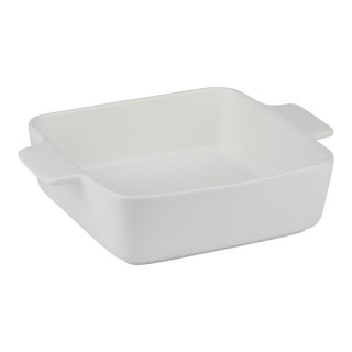 Alpina - Ceramiczne naczynie żaroodporne do zapiekania kwadratowe 26,5x20,5x6,7 cm (biały)