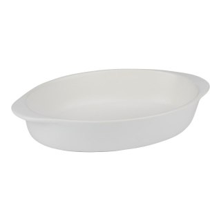 Alpina - Ceramiczne naczynie żaroodporne do zapiekania owalne 27x17x5,3 cm (biały)