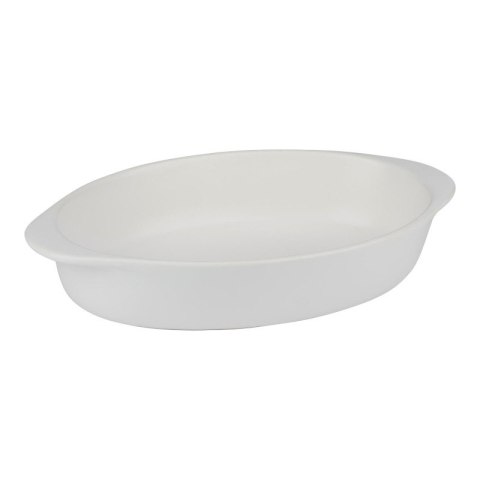 Alpina - Ceramiczne naczynie żaroodporne do zapiekania owalne 27x17x5,3 cm (biały)