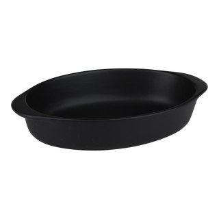 Alpina - Ceramiczne naczynie żaroodporne do zapiekania owalne 27x17x5,3 cm (czarny)