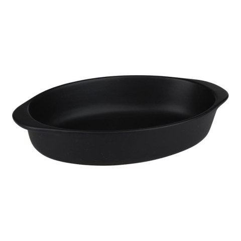 Alpina - Ceramiczne naczynie żaroodporne do zapiekania owalne 27x17x5,3 cm (czarny)